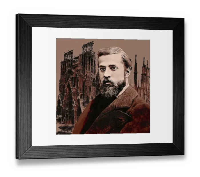 Framed Print : Portrait of Antoni Gaudi i Cornet
