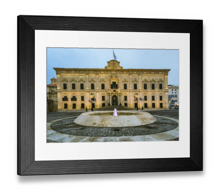 Framed Print : The Auberge de Castille, Valletta
