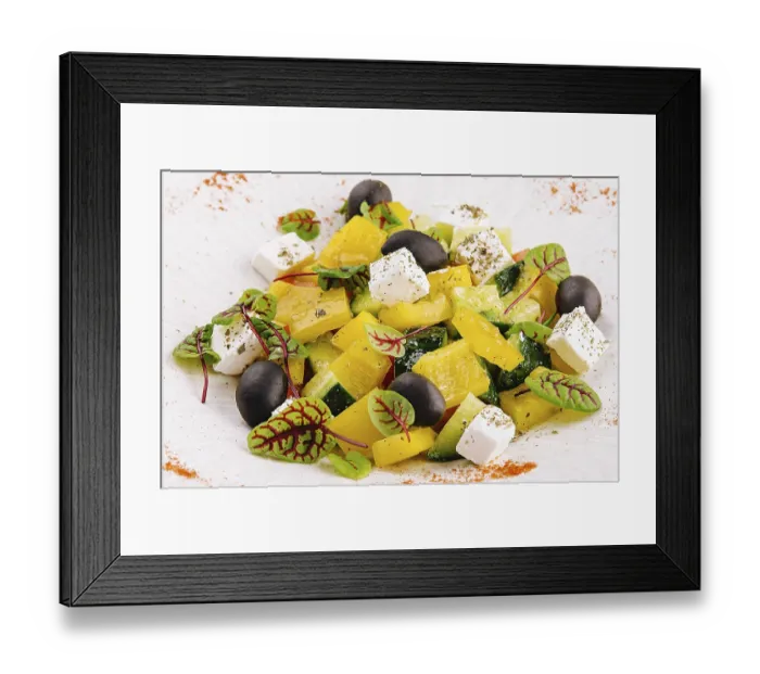 Framed Print : Food, Greek salad with feta cheese