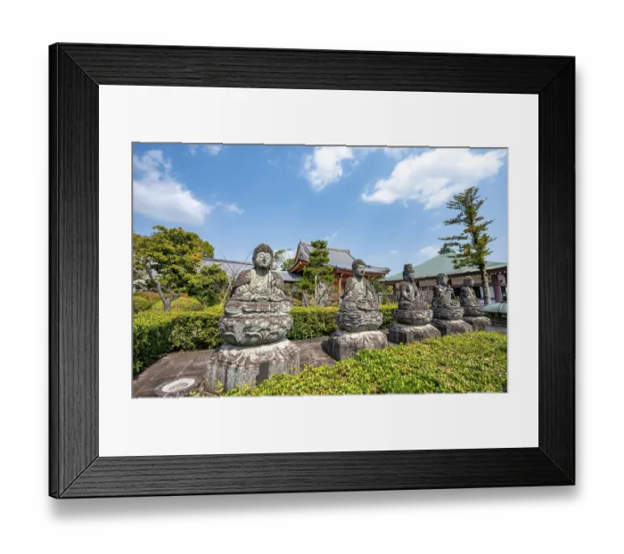 Framed Print : Stone Buddha Statues, Ninna-ji Renge-ji Temple