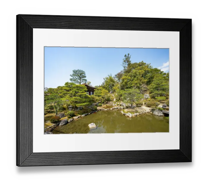 Framed Print : Japanese Garden with Pond, North Garden