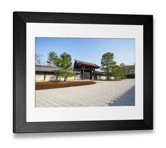 Framed Print : Kare-san-sui rock garden, Zen garden