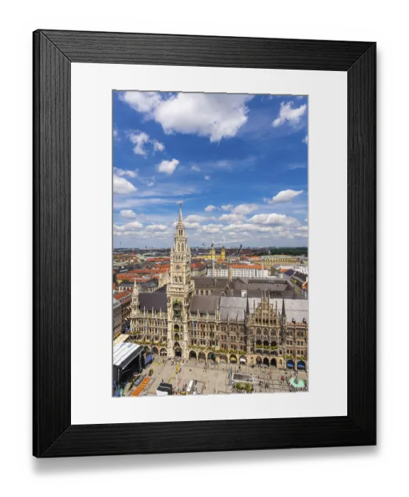 Framed Print : MUNICH, GERMANY - JULY 14, 2025: New Town Hall on Sunny Summer Day Framed Print : MUNICH, GERMANY - JULY 14, 2025: New Town Hall on Sunny Summer Day