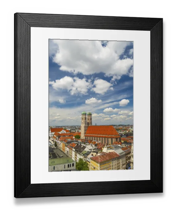 Framed Print : Frauenkirche Church on Sunny Summer Day Framed Print : Frauenkirche Church on Sunny Summer Day