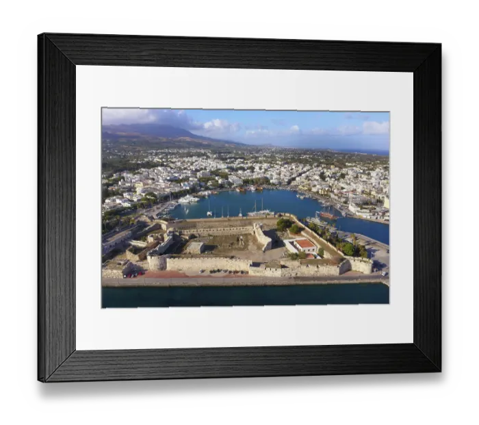 Framed Print : Aerial view, below Kastro, Neratzia fortress Framed Print : Aerial view, below Kastro, Neratzia fortress