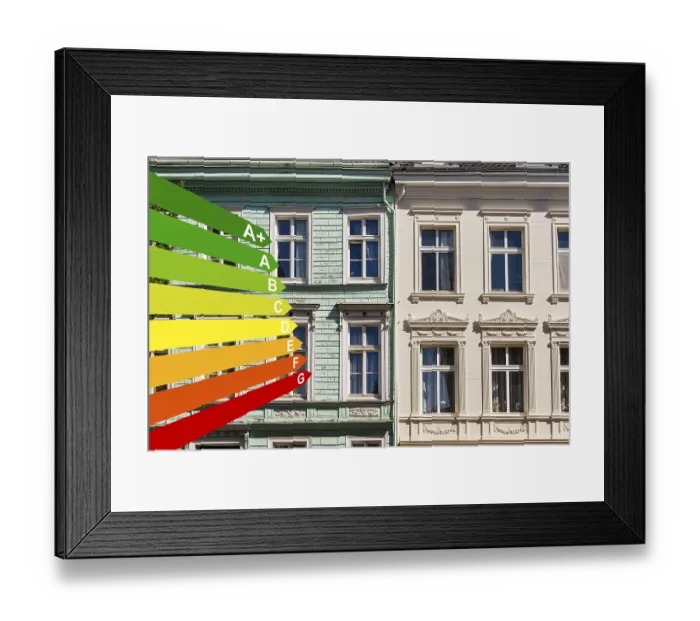 Framed Print : Street with old buildings from the Wilhelminian period