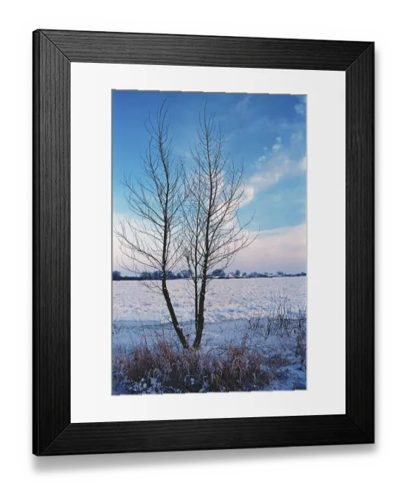 Framed Print : Frozen Elbe, Bleckede, Lower Saxony Framed Print : Frozen Elbe, Bleckede, Lower Saxony