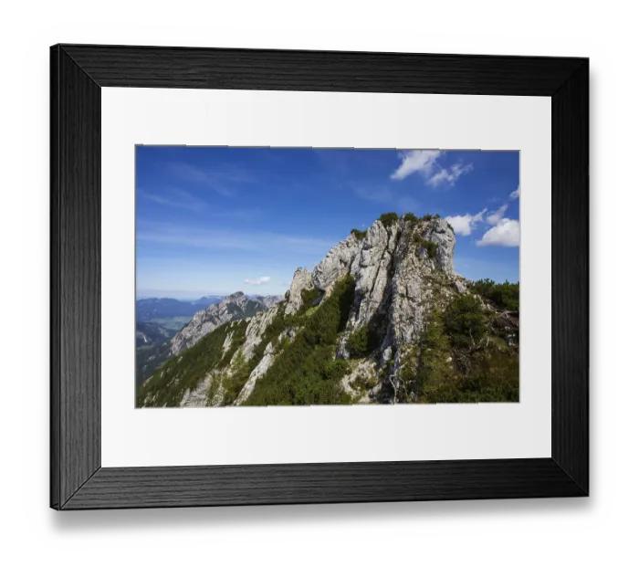 Framed Print : Summit cross am Scharfen, Postalm