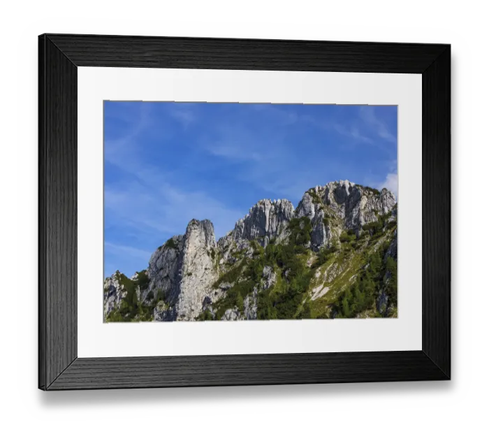Framed Print : Rock formation on Scharfen, Postalm