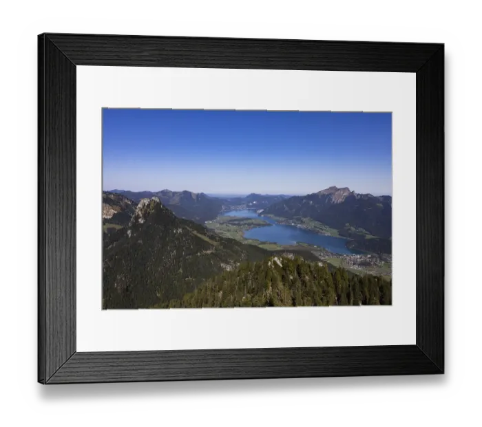 Framed Print : View from Rettenkogel to Wolfgangsee