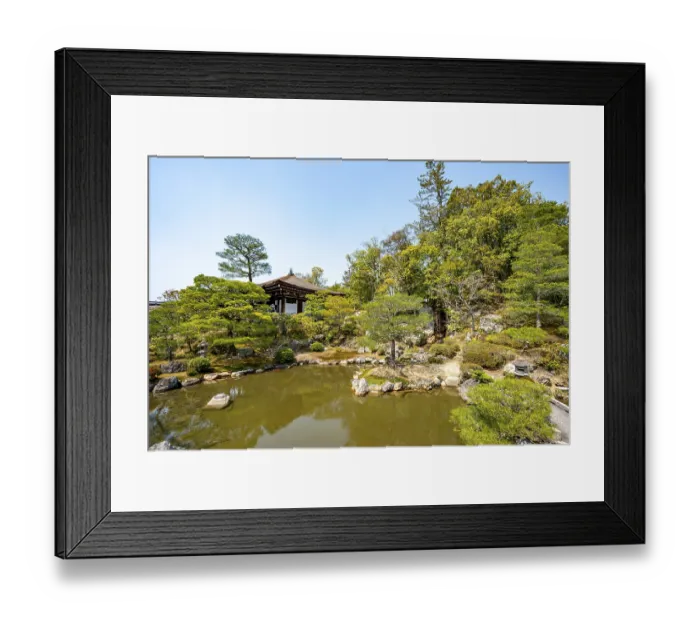 Framed Print : Japanese Garden with Pond, North Garden