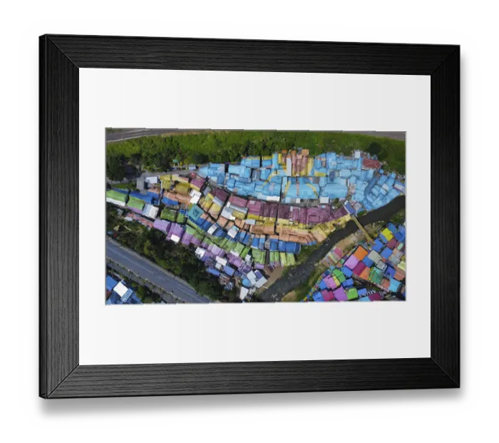 Framed Print : The rainbow village in Indonesia Framed Print : The rainbow village in Indonesia