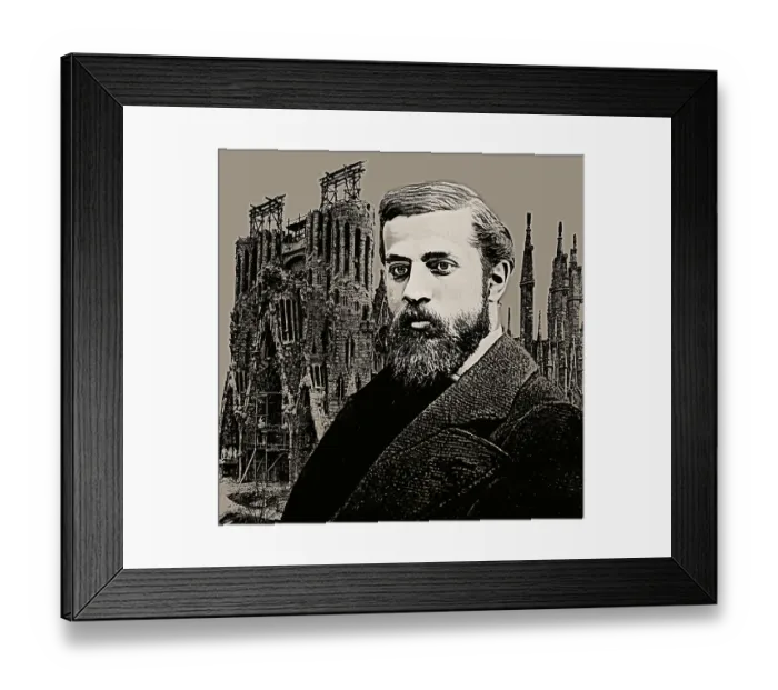Framed Print : Portrait of Antoni Gaudi i Cornet Framed Print : Portrait of Antoni Gaudi i Cornet