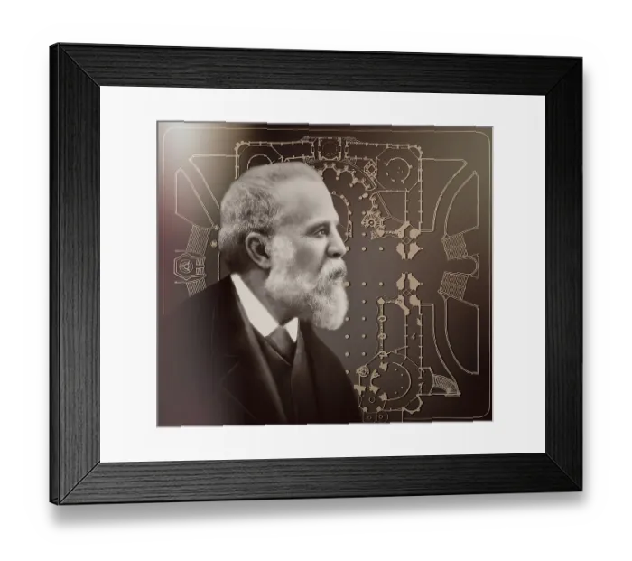 Framed Print : Portrait of Antoni Gaudi i Cornet
