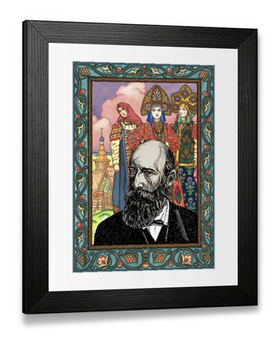 Framed Print : Portrait of Alexander Nikolayevich Afanasyev