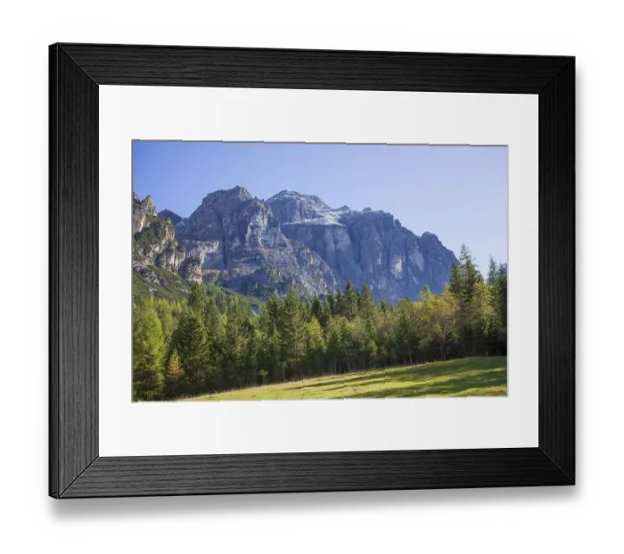 Framed Print : Kirchdachspitze mountain and forest in autumn