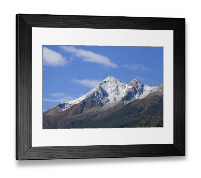 Framed Print : Snowy mountain Brennerspitze in autumn Framed Print : Snowy mountain Brennerspitze in autumn