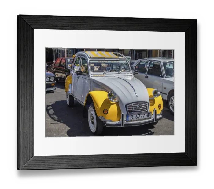 Framed Print : Citroen 2cv6 special 1971 on Classic cars event in Pomorie