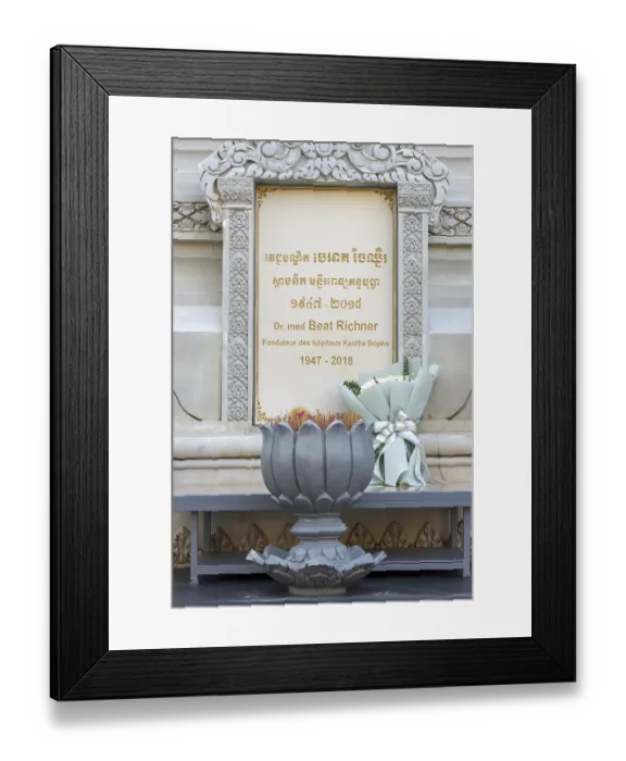 Framed Print : Dr. Beat Richner Memorial, Siem Reap Framed Print : Dr. Beat Richner Memorial, Siem Reap