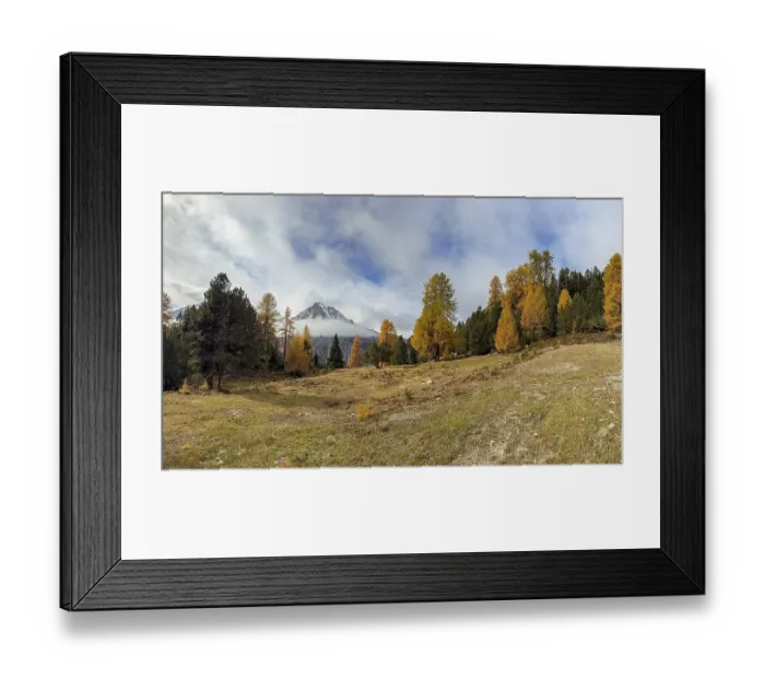 Framed Print : Piz Daint with a wreath of clouds