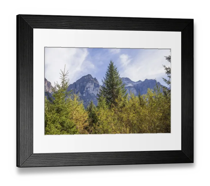 Framed Print : Kirchdachspitze mountain and forest in autumn