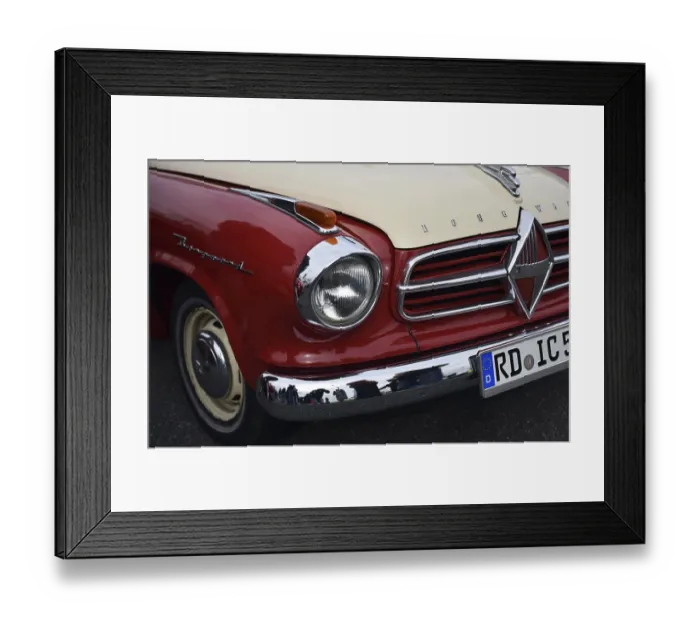 Framed Print : Borgward Isabella at classic car meeting in Busum