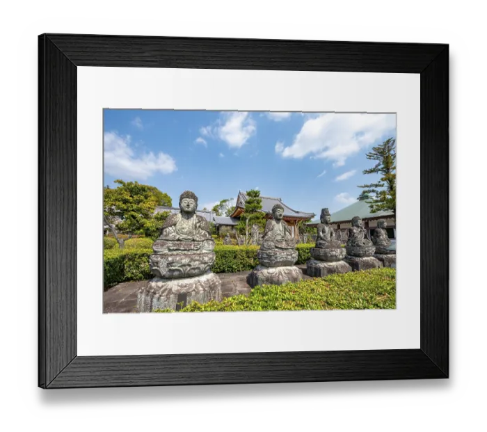Framed Print : Stone Buddha Statues, Ninna-ji Renge-ji Temple Framed Print : Stone Buddha Statues, Ninna-ji Renge-ji Temple