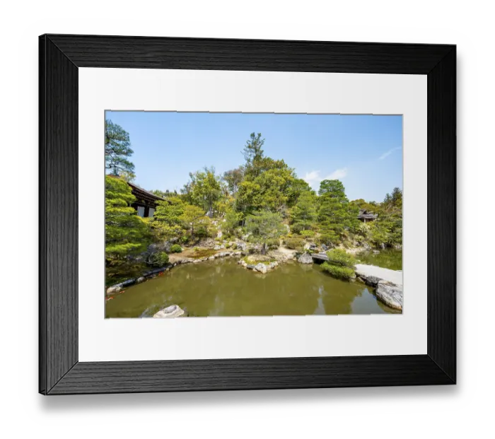 Framed Print : Japanese Garden with Pond, North Garden