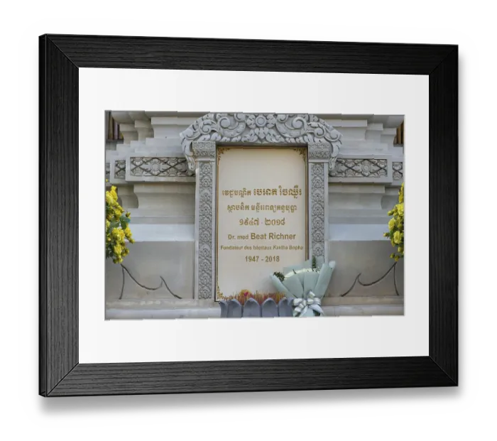 Framed Print : Dr. Beat Richner Memorial, Siem Reap Framed Print : Dr. Beat Richner Memorial, Siem Reap