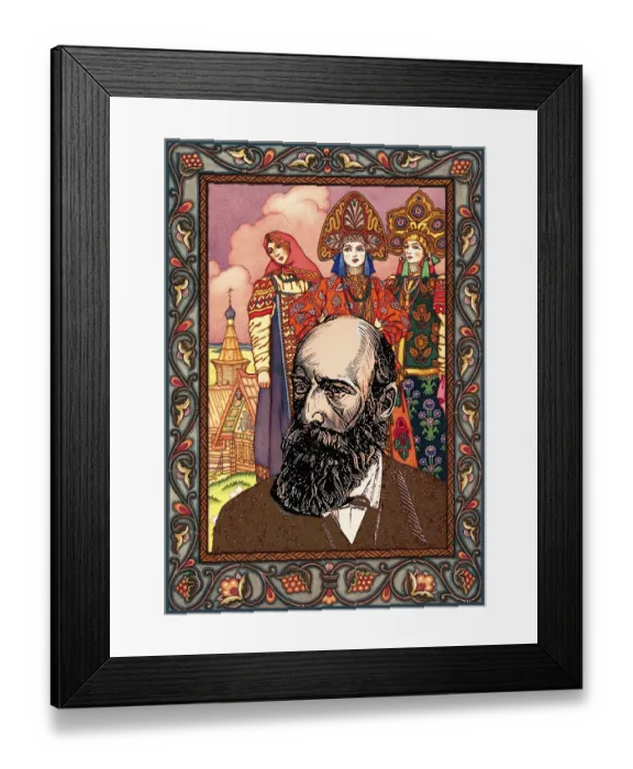 Framed Print : Portrait of Alexander Nikolayevich Afanasyev