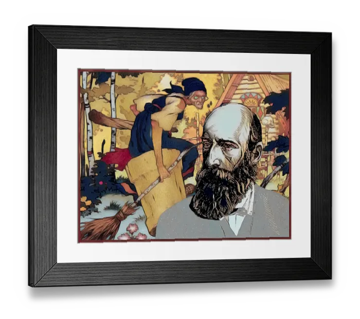 Framed Print : Portrait of Alexander Nikolayevich Afanasyev Framed Print : Portrait of Alexander Nikolayevich Afanasyev