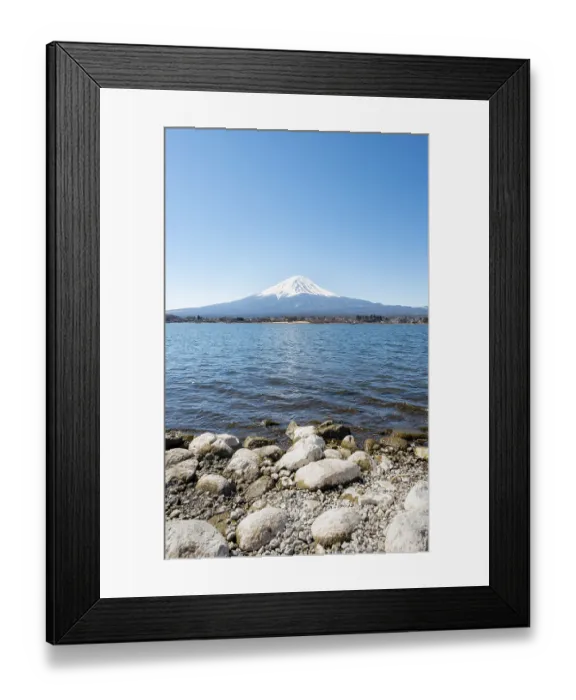Framed Print : Lake Kawaguchi with volcano Mt Framed Print : Lake Kawaguchi with volcano Mt