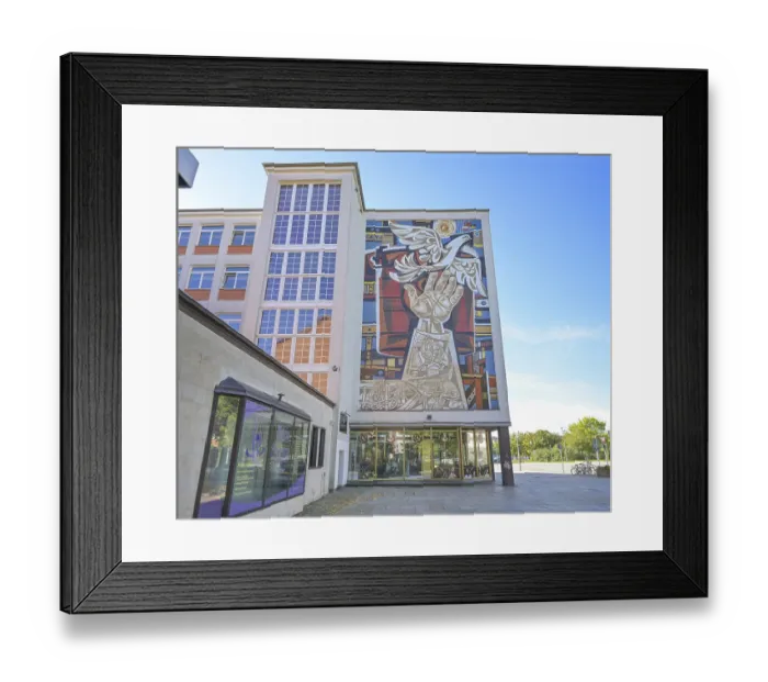Framed Print : Wall mosaic, facade of former Magnet department store Framed Print : Wall mosaic, facade of former Magnet department store