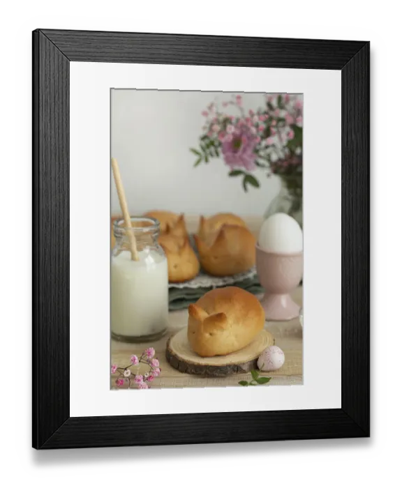 Framed Print : Food, Funny bunny buns. Holiday bake idea Framed Print : Food, Funny bunny buns. Holiday bake idea