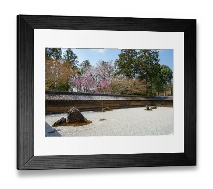 Framed Print : Kare-san-sui Japanese rock garden Framed Print : Kare-san-sui Japanese rock garden