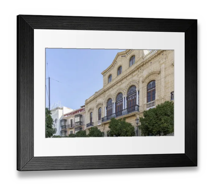 Framed Print : A magnificent building in a Mediterranean old town on the Atlantic coast Framed Print : A magnificent building in a Mediterranean old town on the Atlantic coast