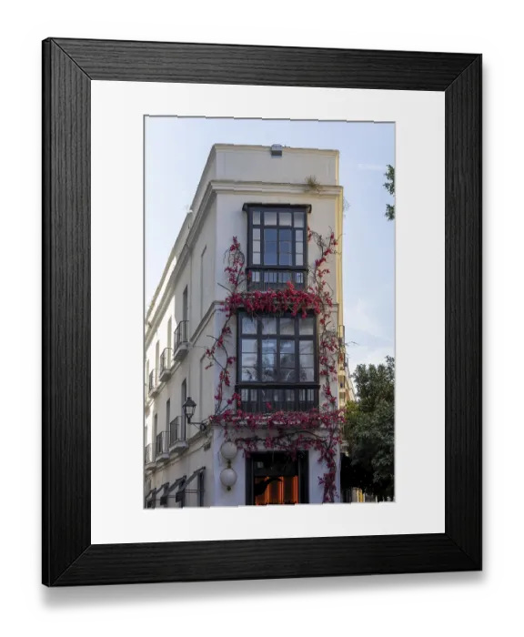Framed Print : A magnificent building in a Mediterranean old town on the Atlantic coast
