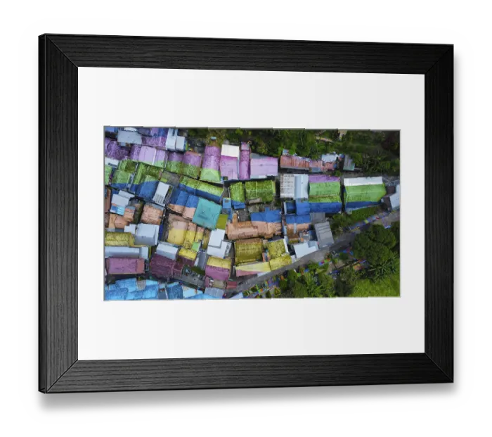 Framed Print : The rainbow village in Indonesia Framed Print : The rainbow village in Indonesia