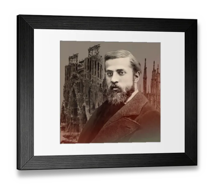 Framed Print : Portrait of Antoni Gaudi i Cornet Framed Print : Portrait of Antoni Gaudi i Cornet