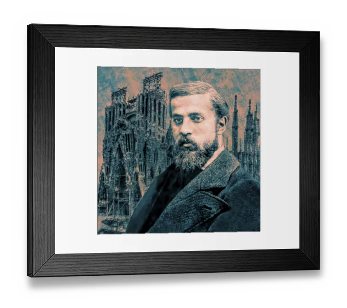 Framed Print : Portrait of Antoni Gaudi i Cornet