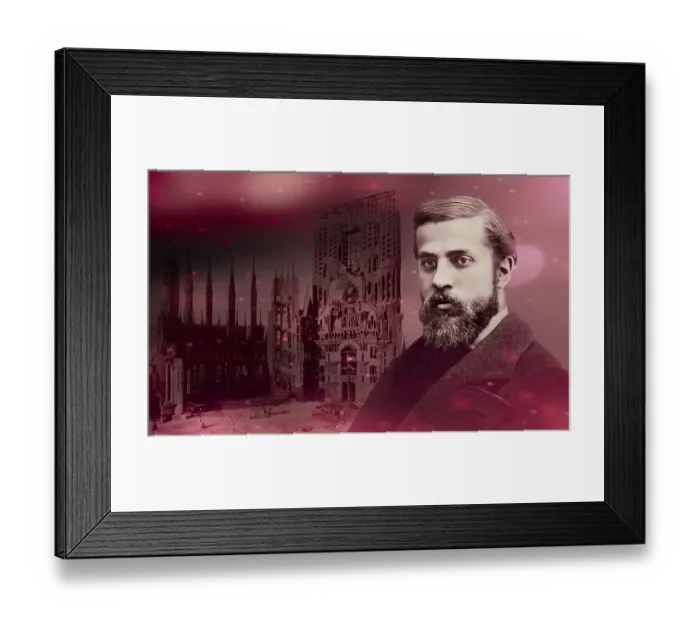 Framed Print : Portrait of Antoni Gaudi i Cornet
