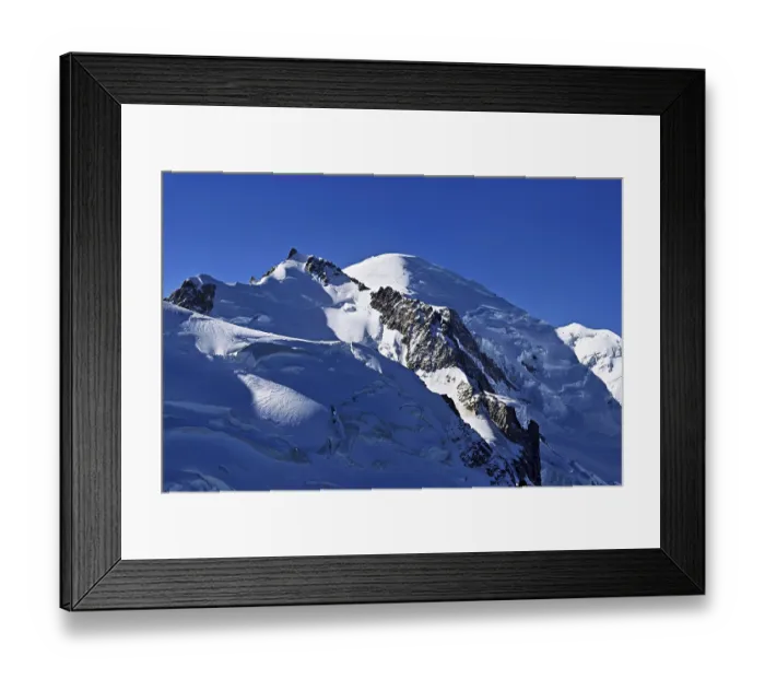 Framed Print : Mont Maudit covered with snow from the left Framed Print : Mont Maudit covered with snow from the left