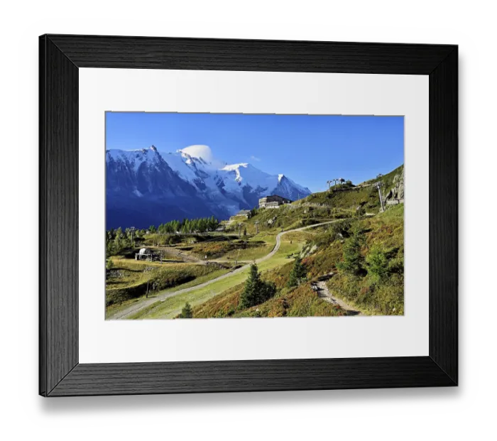 Framed Print : Mountain station of the La Flegere cable car