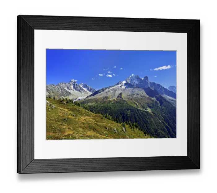 Framed Print : From left Aiguille du Chardonnet