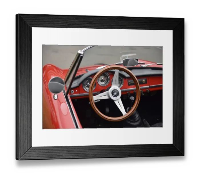 Framed Print : Alfa-Romeo Giulietta at classic car meeting in Busum