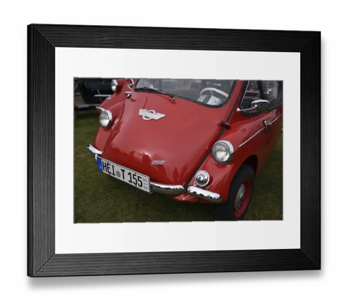 Framed Print : Henkel cabin 1950, cabin scooter at classic car meetings in Busum Framed Print : Henkel cabin 1950, cabin scooter at classic car meetings in Busum