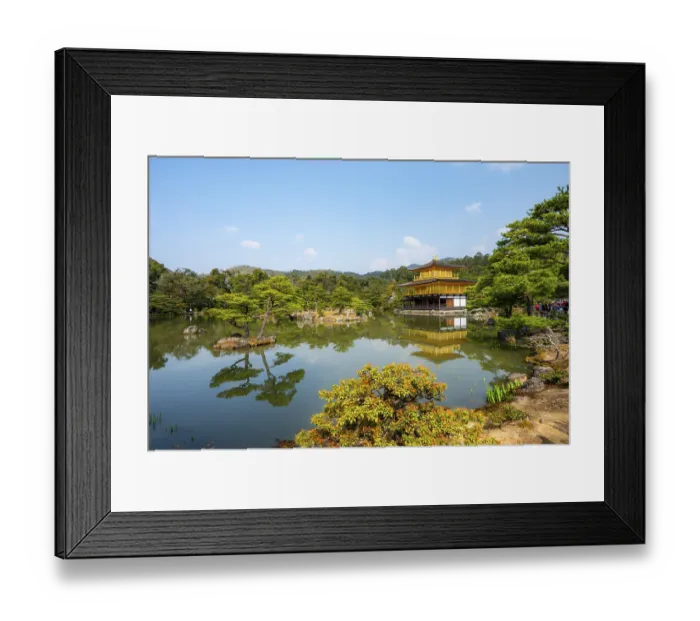 Framed Print : Golden Pavilion reflected in pond