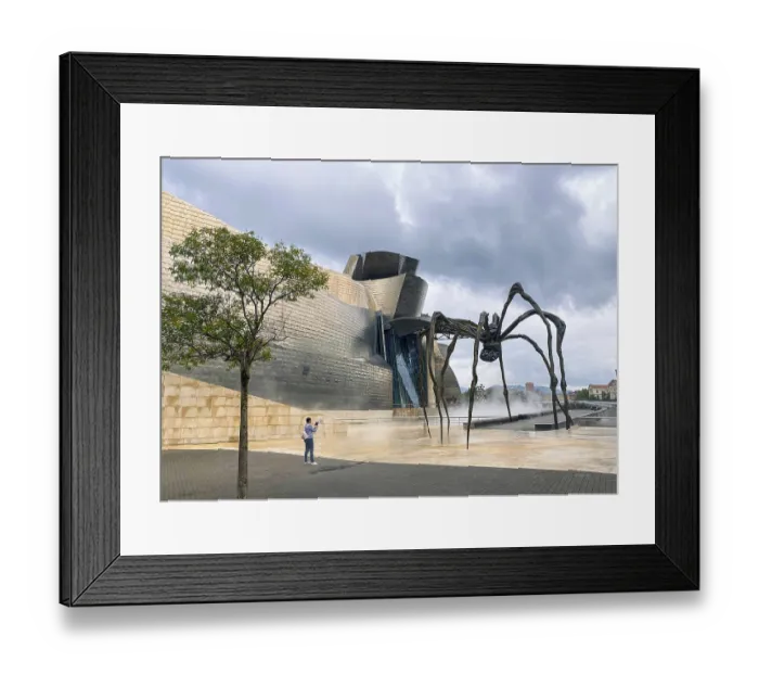 Framed Print : Bilbao, Spain, October 23, 2025: Guggenheim Museum of modern and contemporary art in Bilbao