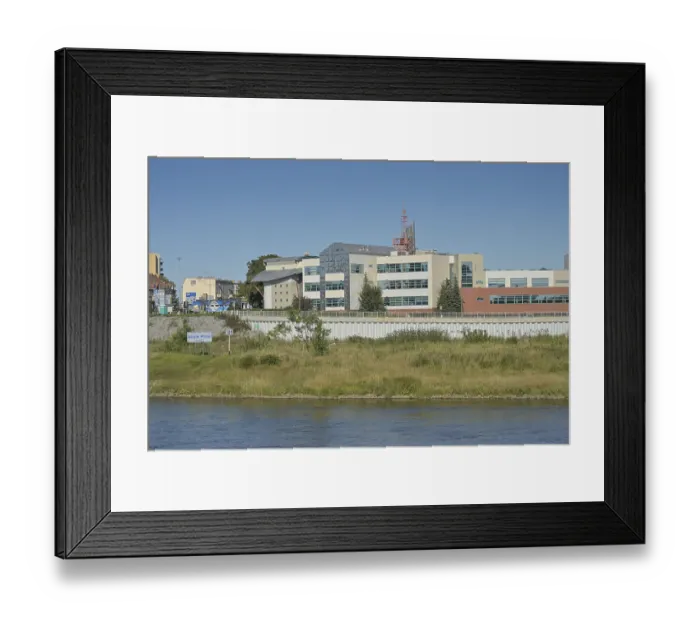 Framed Print : River Oder, Collegium Polonicum Framed Print : River Oder, Collegium Polonicum