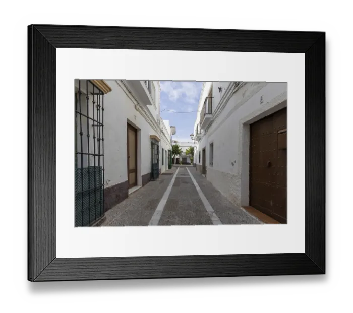 Framed Print : Wonderful old town in white Mediterranean style Framed Print : Wonderful old town in white Mediterranean style